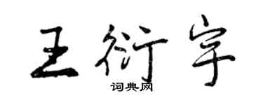曾庆福王衍宇行书个性签名怎么写
