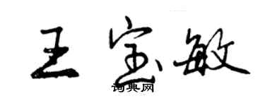 曾庆福王宝敏行书个性签名怎么写