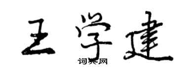 曾庆福王学建行书个性签名怎么写