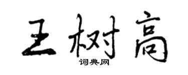 曾庆福王树高行书个性签名怎么写