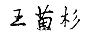 曾庆福王苗杉行书个性签名怎么写