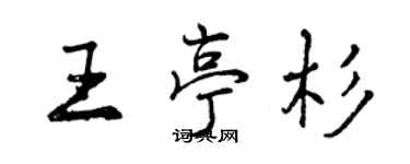 曾庆福王亭杉行书个性签名怎么写