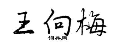 曾庆福王向梅行书个性签名怎么写
