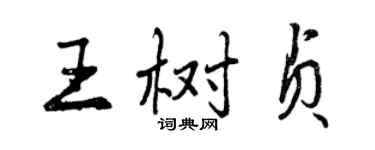 曾庆福王树贞行书个性签名怎么写