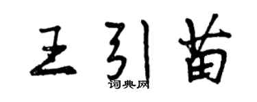 曾庆福王引苗行书个性签名怎么写