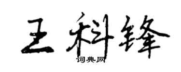 曾庆福王科锋行书个性签名怎么写