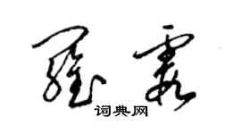 梁锦英罗霞草书个性签名怎么写