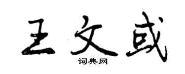 曾庆福王文或行书个性签名怎么写