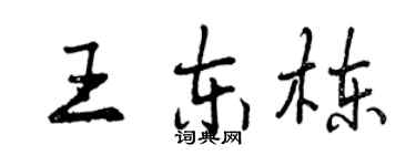曾庆福王东栋行书个性签名怎么写