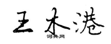 曾庆福王木港行书个性签名怎么写