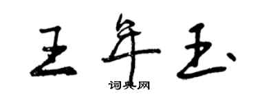 曾庆福王年玉行书个性签名怎么写