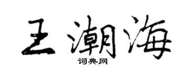 曾庆福王潮海行书个性签名怎么写