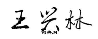 曾庆福王兴林行书个性签名怎么写