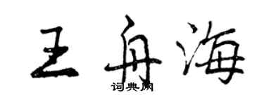 曾庆福王舟海行书个性签名怎么写