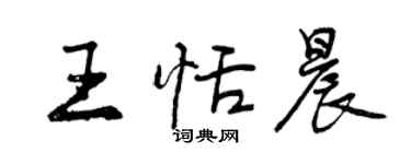 曾庆福王恬晨行书个性签名怎么写