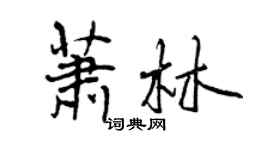 曾庆福萧林行书个性签名怎么写
