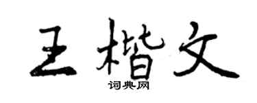 曾庆福王楷文行书个性签名怎么写