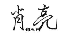 骆恒光肖亮行书个性签名怎么写