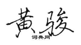骆恒光黄骏行书个性签名怎么写