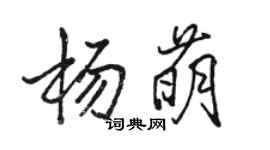 骆恒光杨萌行书个性签名怎么写