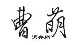 骆恒光曹萌行书个性签名怎么写