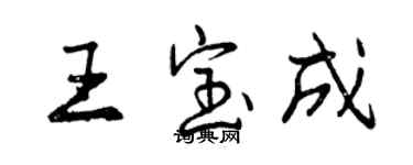曾庆福王宝成行书个性签名怎么写