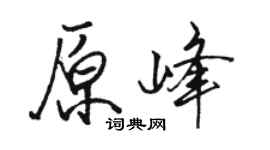 骆恒光原峰行书个性签名怎么写