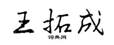 曾庆福王拓成行书个性签名怎么写