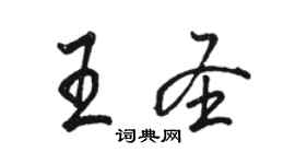 骆恒光王圣行书个性签名怎么写