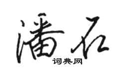 骆恒光潘石行书个性签名怎么写