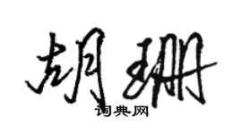 骆恒光胡珊行书个性签名怎么写