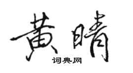 骆恒光黄晴行书个性签名怎么写