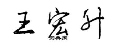 曾庆福王宏升行书个性签名怎么写