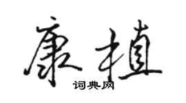 骆恒光康植行书个性签名怎么写
