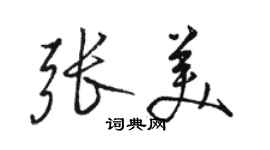 骆恒光张美行书个性签名怎么写