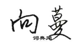 骆恒光向蔓行书个性签名怎么写