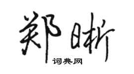 骆恒光郑晰行书个性签名怎么写