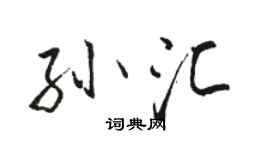 骆恒光孙汇行书个性签名怎么写