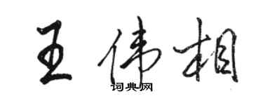 骆恒光王伟相行书个性签名怎么写