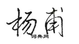 骆恒光杨甫行书个性签名怎么写