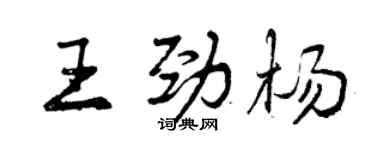 曾庆福王劲杨行书个性签名怎么写