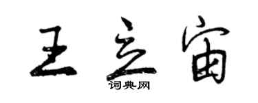 曾庆福王立宙行书个性签名怎么写