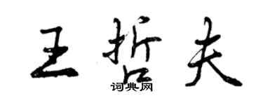 曾庆福王哲夫行书个性签名怎么写