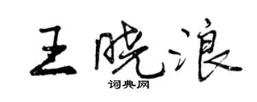 曾庆福王晓浪行书个性签名怎么写