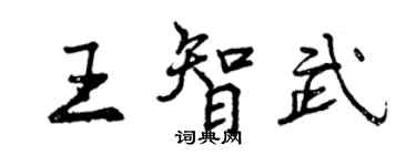 曾庆福王智武行书个性签名怎么写