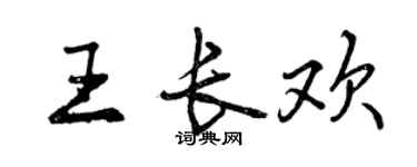 曾庆福王长欢行书个性签名怎么写