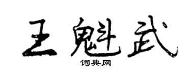 曾庆福王魁武行书个性签名怎么写