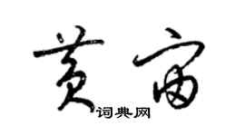 梁锦英黄宙草书个性签名怎么写