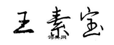 曾庆福王素宝行书个性签名怎么写