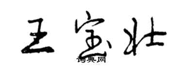 曾庆福王宝壮行书个性签名怎么写
